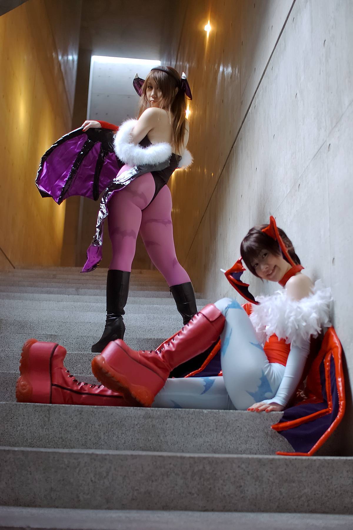 [Cosplay] 2013.04.08 Hot Lilith and Morrigan sexy Cosplay